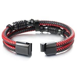 Stainless Steel Leather Bracelet